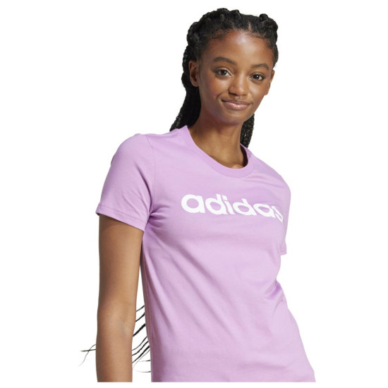 Adidas Γυναικεία κοντομάνικη μπλούζα Essentials Slim Logo Linear Tee